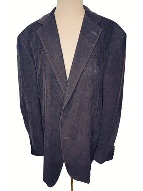 Dockers Mens Corduroy Blazer Jacket 48R Brown Cotton 2-Button Sport Coat